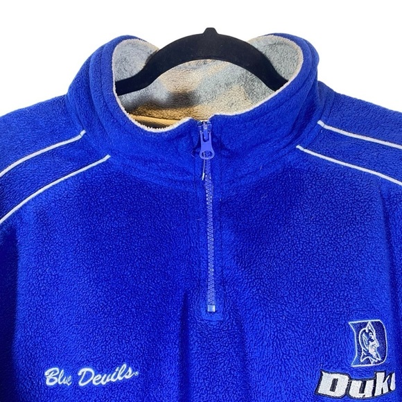 DUKE BLUE DEVILS University Men size Large 1/4 zip pullover jacket long sleeve - Picture 7 of 10